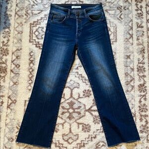 Flying Monkey Dark Blue Kick Crop Jeans